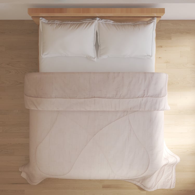 Nuqta Heather Cotton Printed Double Comforter