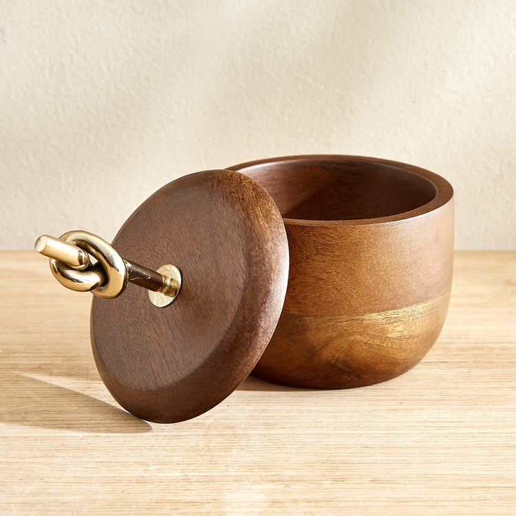 Nuqta Roi Set of 3 Wooden Condiment Set with Tray