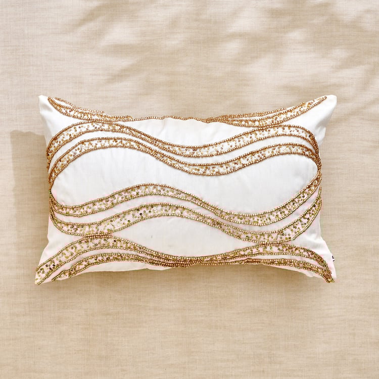 Glimmer Luxe Halo Extravagance Embellished Cushion Cover - 40x40cm