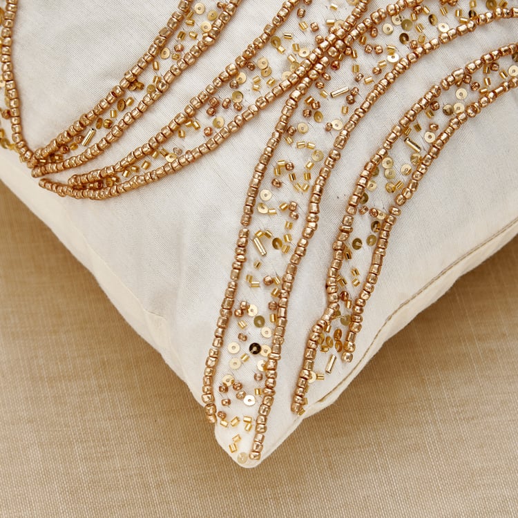 Glimmer Luxe Halo Extravagance Embellished Cushion Cover - 40x40cm