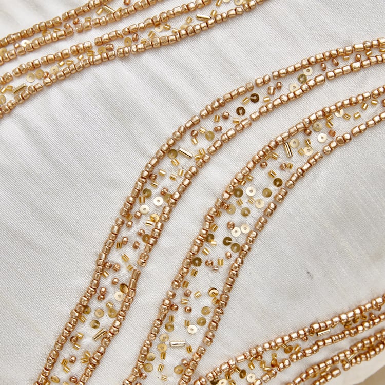 Glimmer Luxe Halo Extravagance Embellished Cushion Cover - 40x40cm