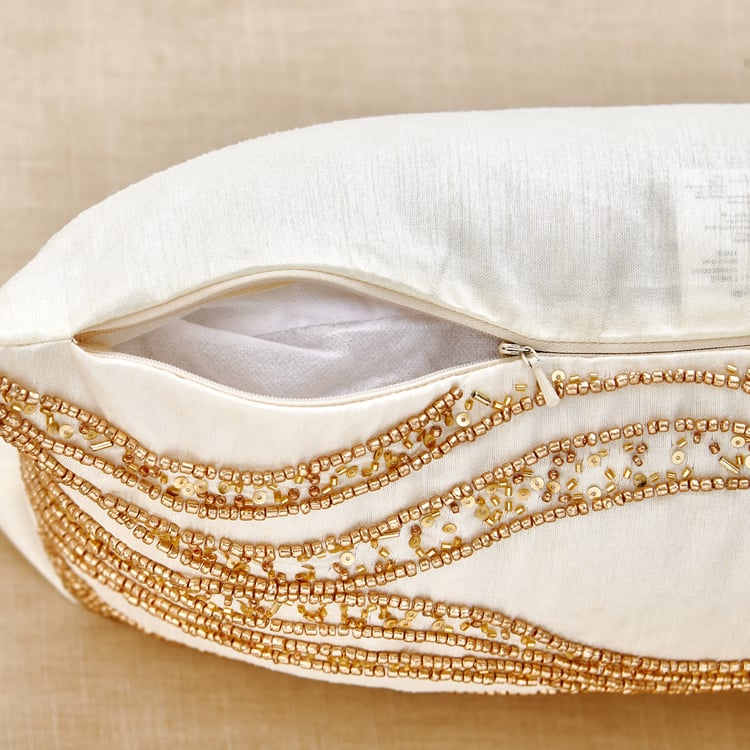 Glimmer Luxe Halo Extravagance Embellished Cushion Cover - 40x40cm