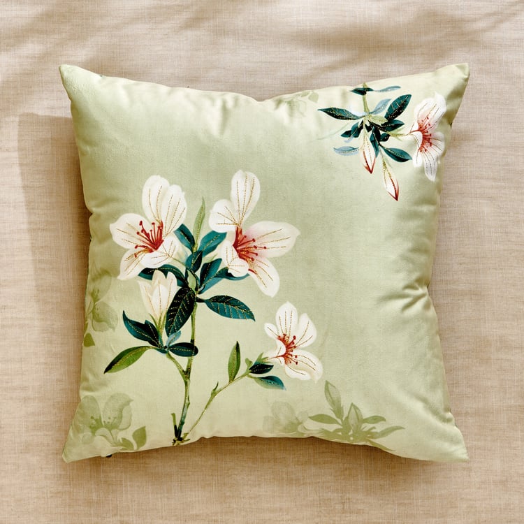 Maya Callanthe Floral Print Filled Cushion - 45x45cm
