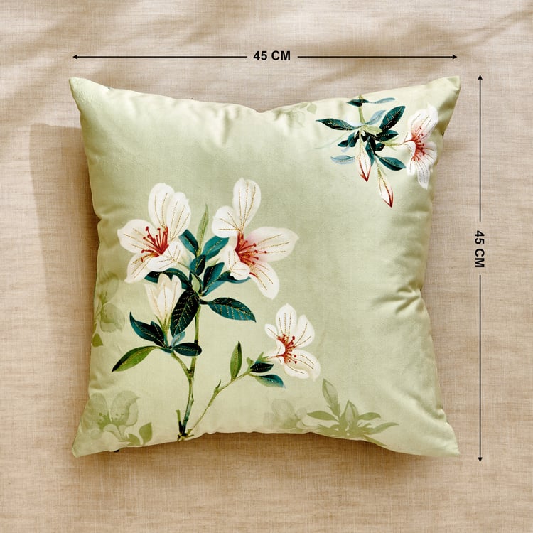 Maya Callanthe Floral Print Filled Cushion - 45x45cm