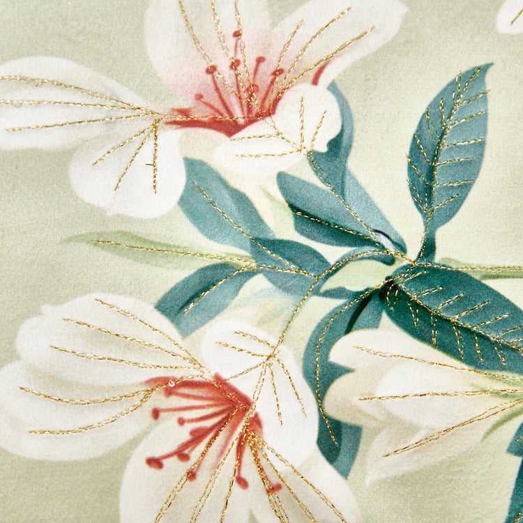 Maya Callanthe Floral Print Filled Cushion - 45x45cm