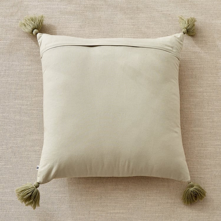 Oriental Tansy Quilted Filled Cushion - 45x45cm