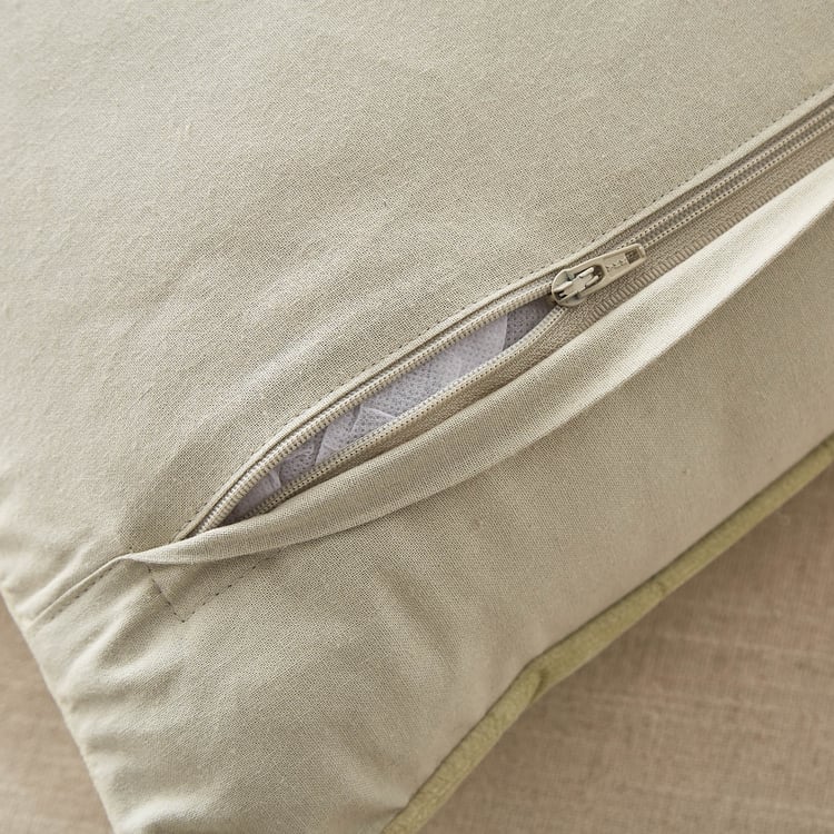 Oriental Tansy Quilted Filled Cushion - 45x45cm