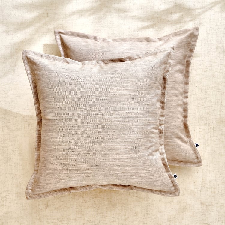 Aldeco Set of 2 Woven Cushion Covers - 40x40cm