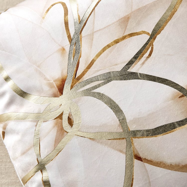 Alchemy Florain Velvet Floral Print Filled Cushion - 45x45cm