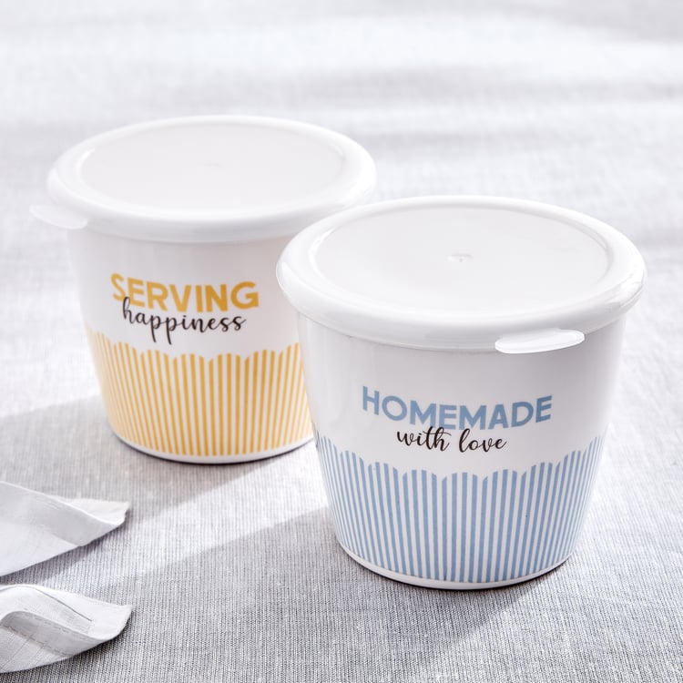 Bakers Pride Veha Set of 2 Melamine Printed Canisters - 700ml