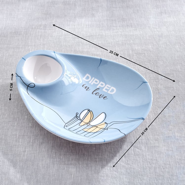 Bakers Pride Veha Set of 2 Melamine Printed Chip and Dip Platters