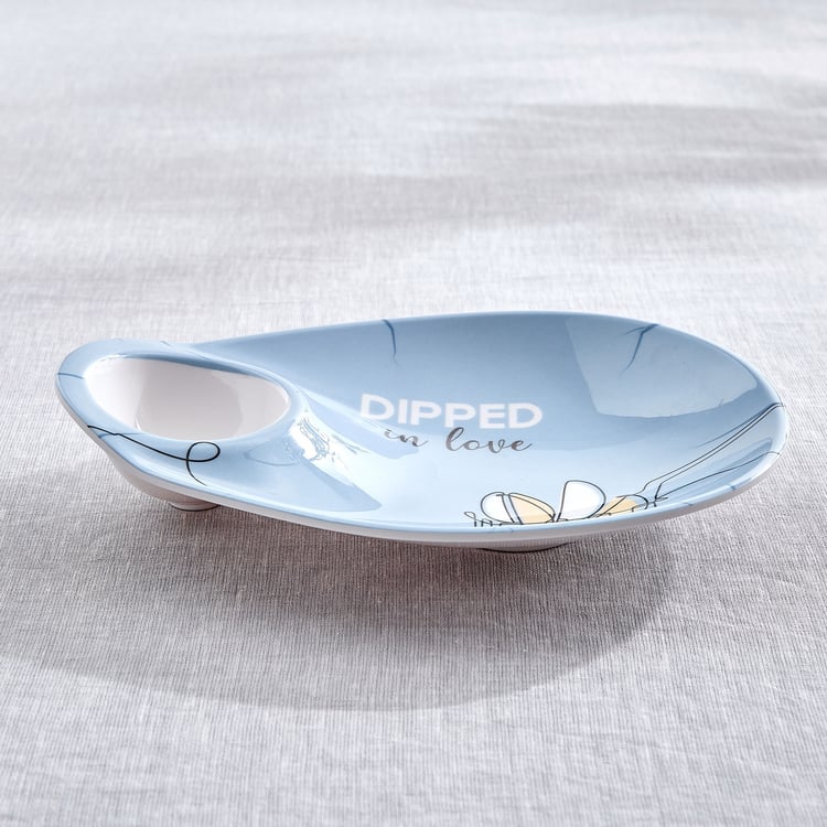 Bakers Pride Veha Set of 2 Melamine Printed Chip and Dip Platters