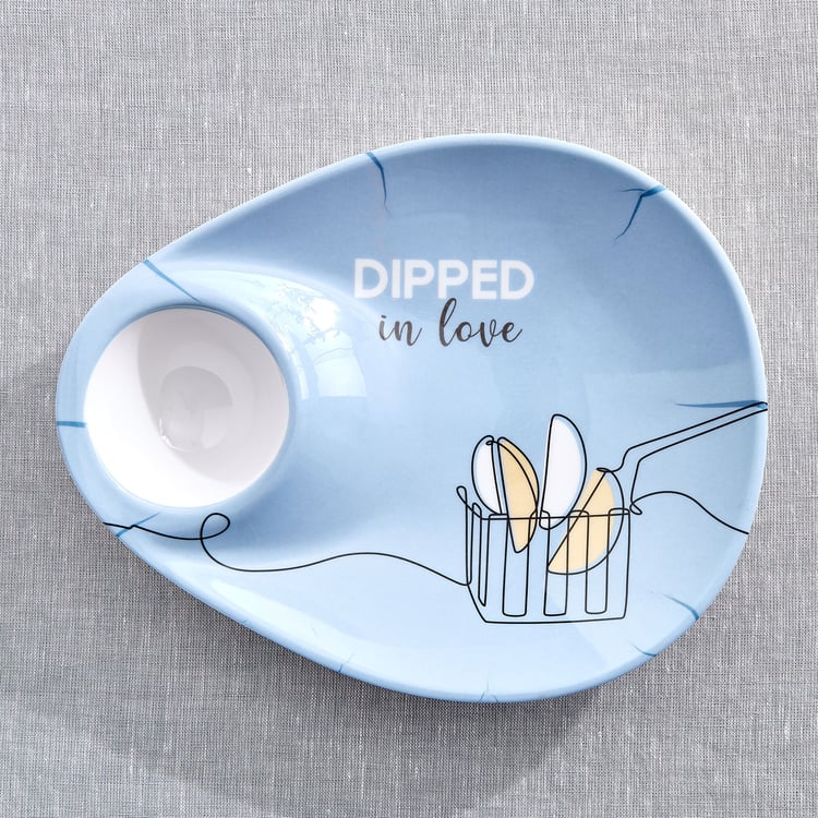 Bakers Pride Veha Set of 2 Melamine Printed Chip and Dip Platters