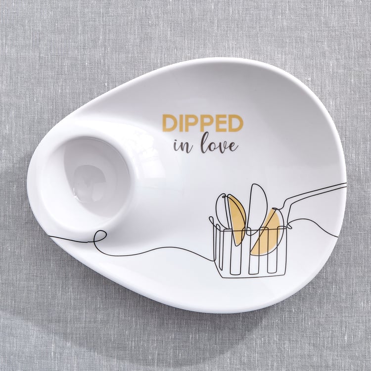 Bakers Pride Veha Set of 2 Melamine Printed Chip and Dip Platters