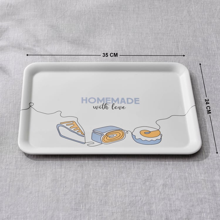 Bakers Pride Veha Melamine Printed Serving Tray - 35x24cm