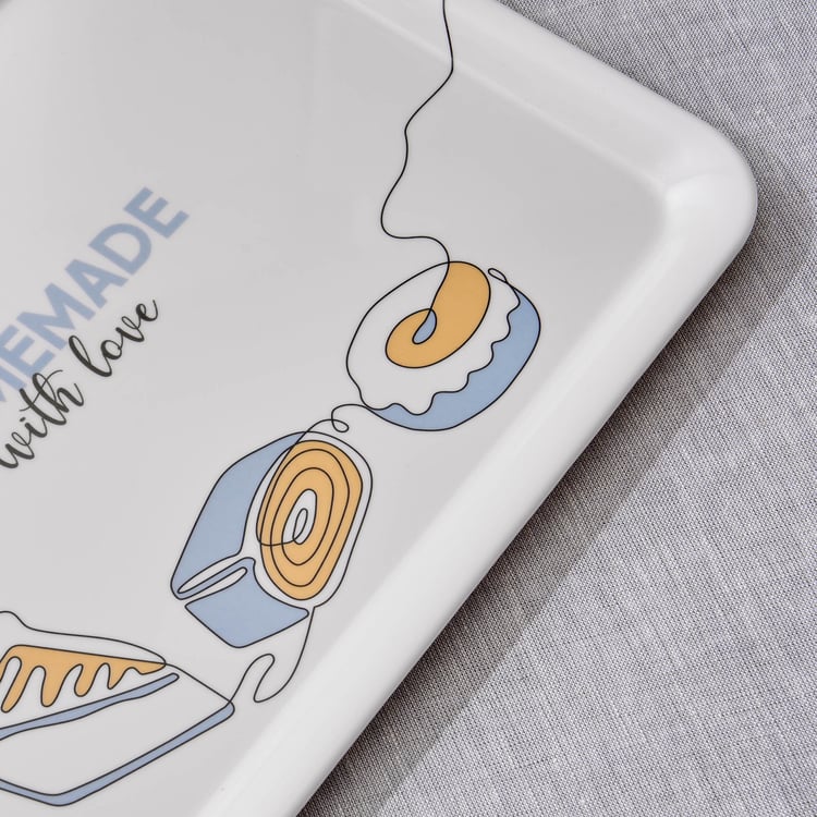 Bakers Pride Veha Melamine Printed Serving Tray - 35x24cm