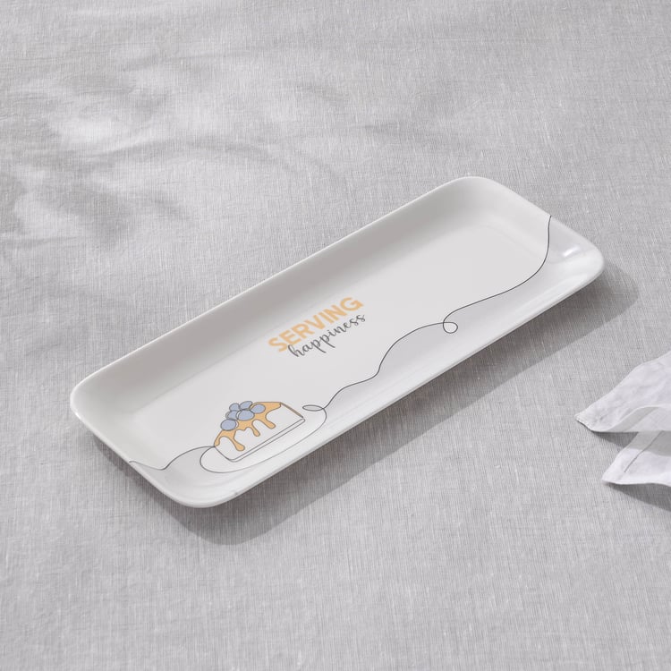 Bakers Pride Veha Melamine Printed Serving Platter - 35x13.5cm