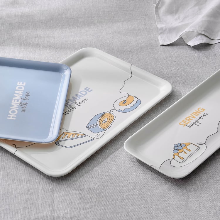 Bakers Pride Veha Melamine Printed Serving Platter - 35x13.5cm