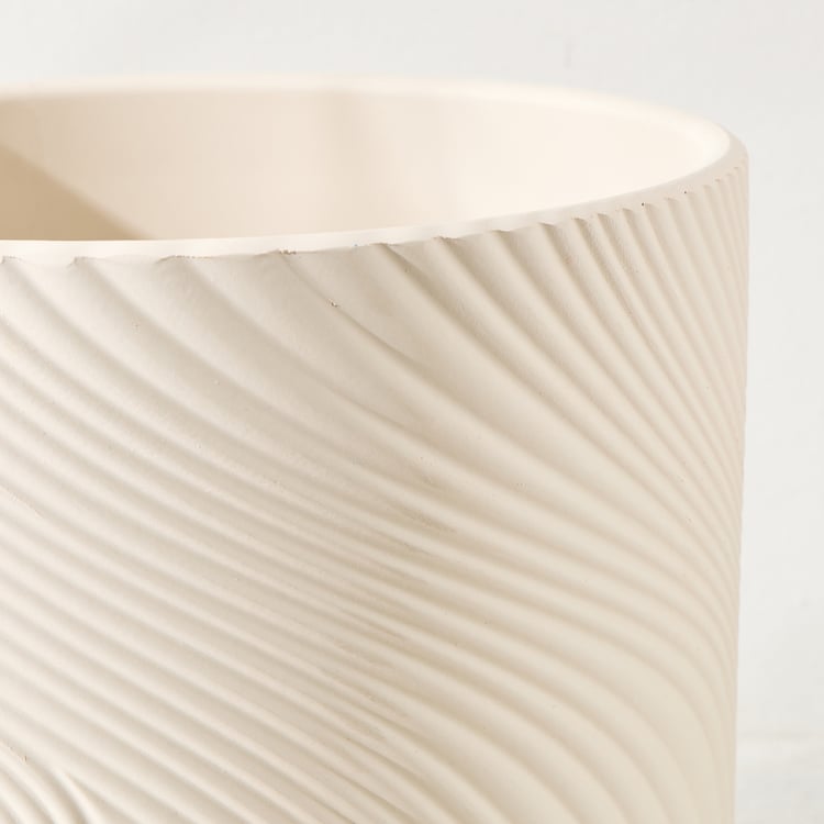 Gloria Earthy Terracotta Ribbed Floor Planter