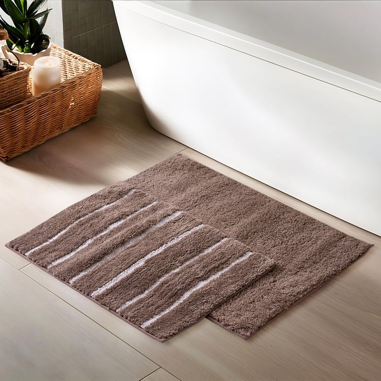 Fiesta Prime Set of 2 Striped Anti-Slip Bath Mats