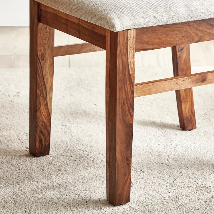 Vyom Set of 2 Fabric Dining Chairs - Walnut