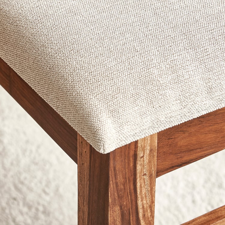 Vyom Set of 2 Fabric Dining Chairs - Walnut