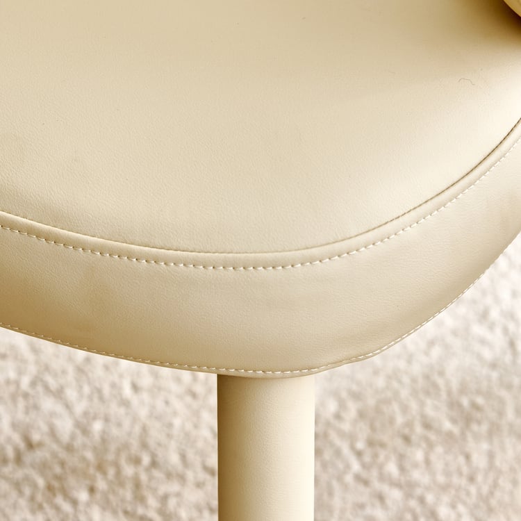 Orion Set of 2 Faux Leather Dining Chairs - Cream