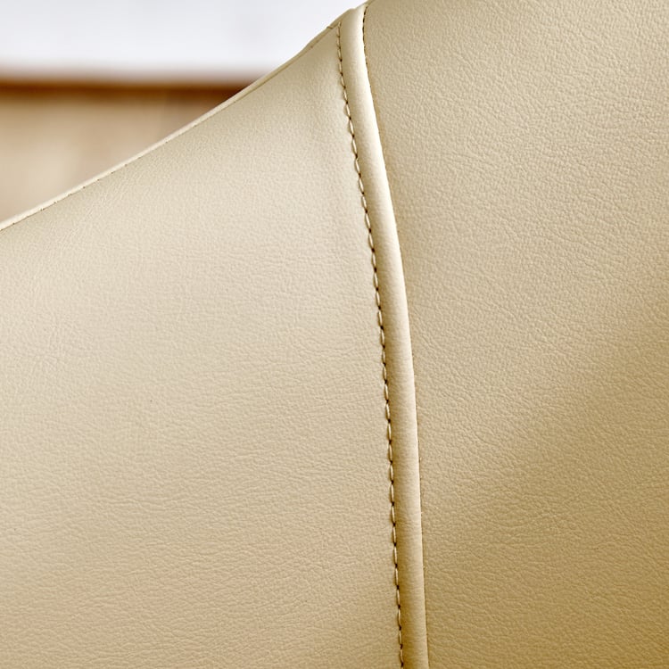 Orion Set of 2 Faux Leather Dining Chairs - Cream