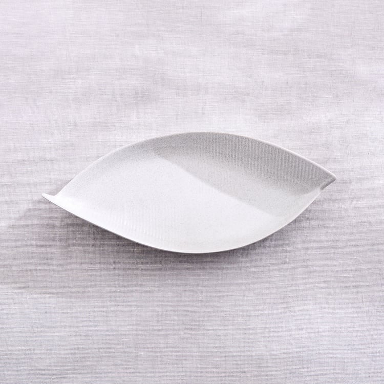 Silvano Melamine Leaf Serving Platter - 28x13x5cm