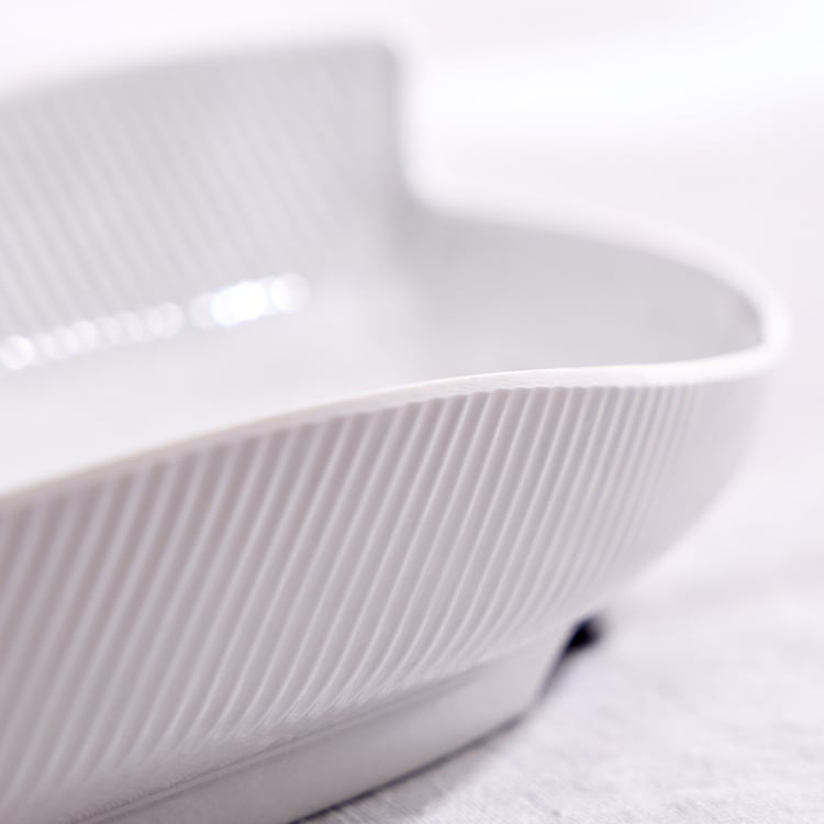 Silvano Melamine Leaf Serving Platter - 28x13x5cm