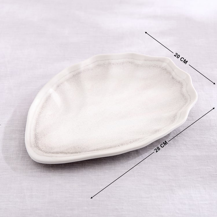 Silvano Melamine Petal Serving Platter - 28x20cm