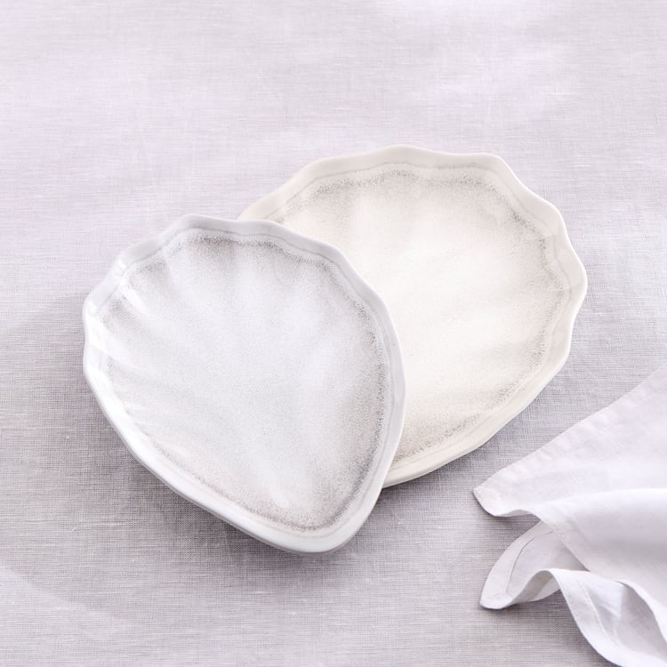 Silvano Melamine Leaf Serving Platter - 22.5x16.5cm