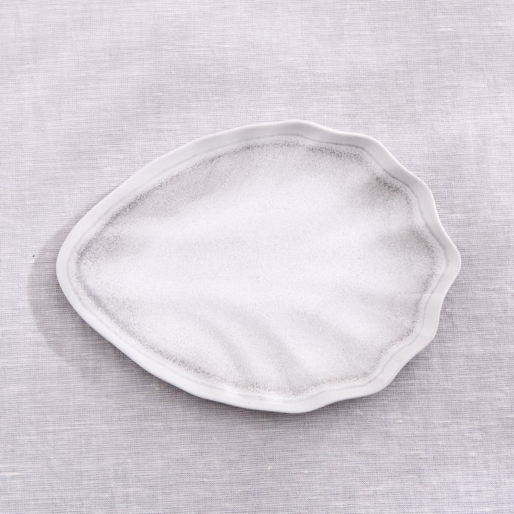 Silvano Melamine Leaf Serving Platter - 22.5x16.5cm