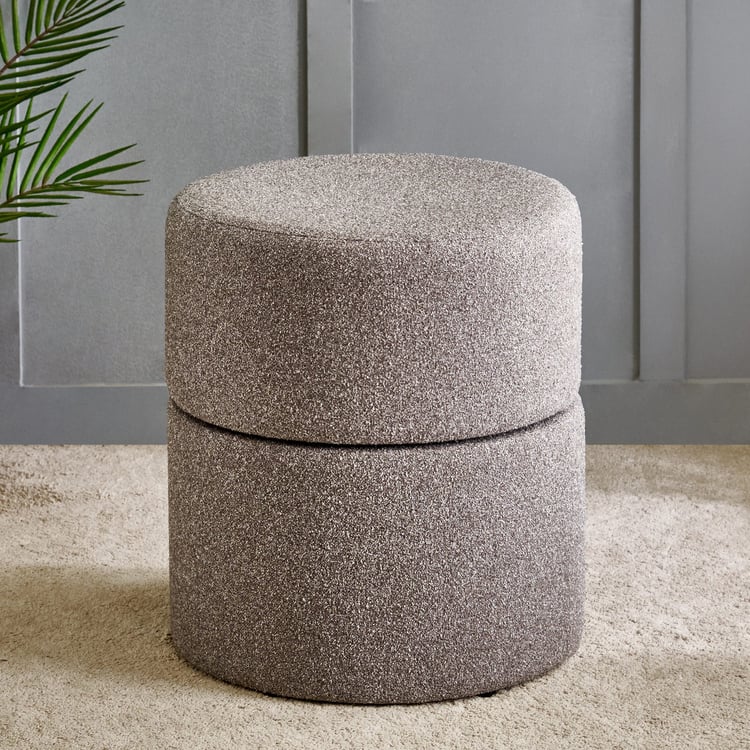Elaine NXT Fabric Swivel Pouffe - Grey