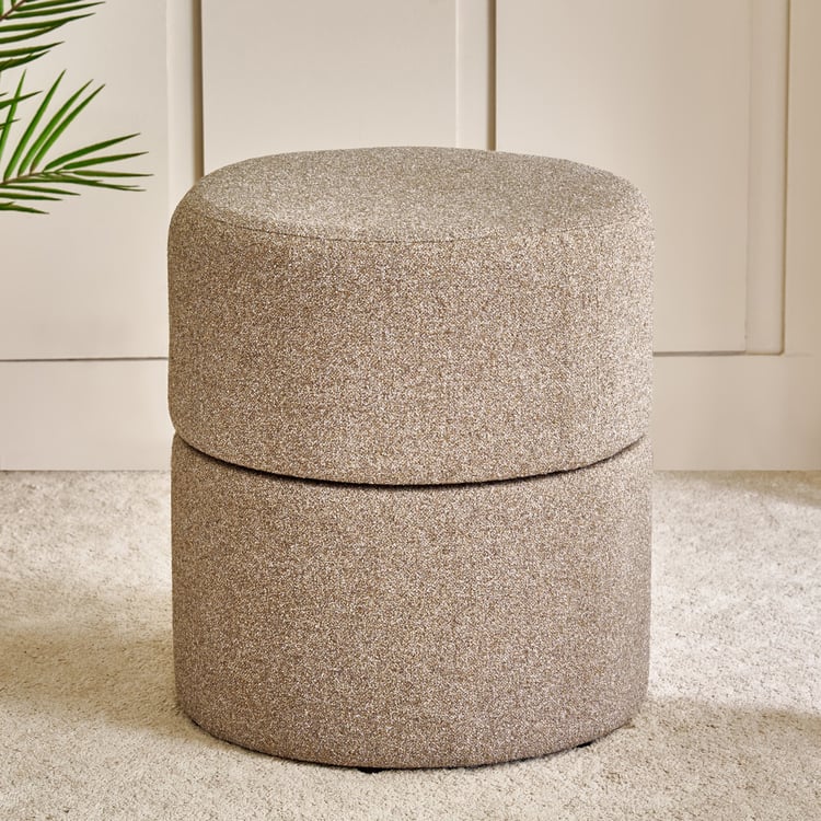 Elaine NXT Fabric Swivel Pouffe - Brown