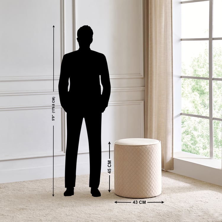 Murphy Plus Fabric Ottoman - Beige