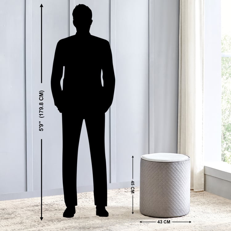 Murphy Plus Fabric Ottoman - Grey