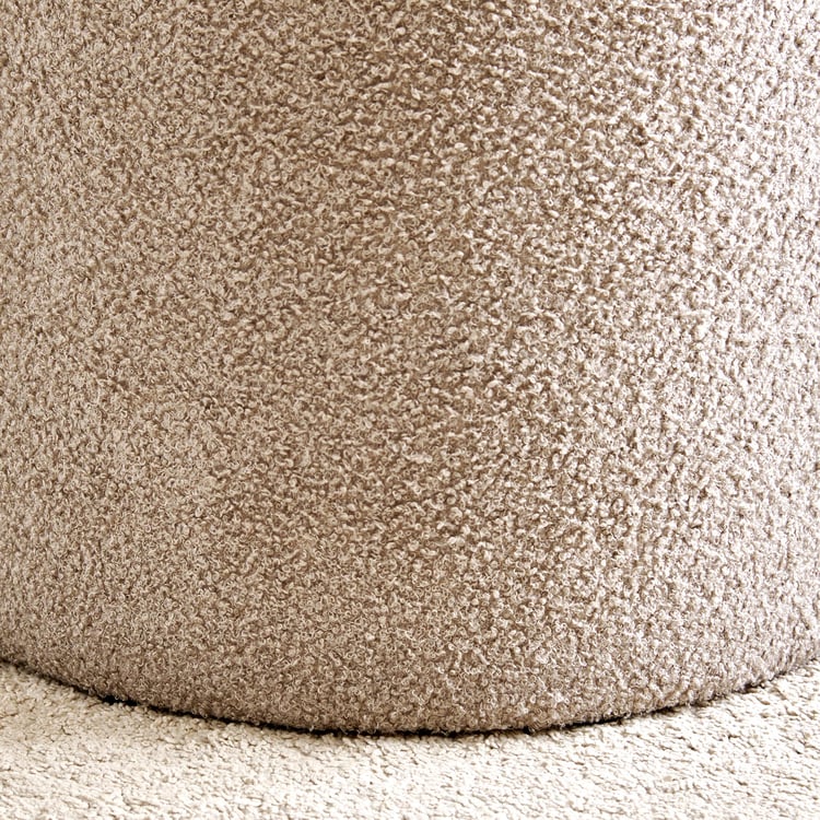 Murphy Plush Fabric Ottoman - Greige