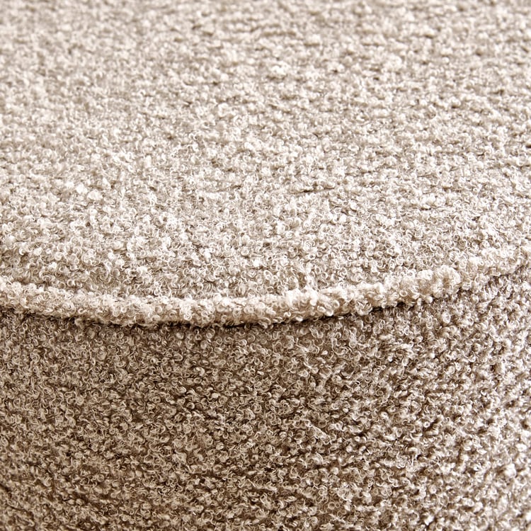 Murphy Plush Fabric Ottoman - Greige
