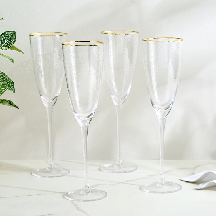 Wexford Kin Beat Set of 4 Champagne Glasses - 290ml