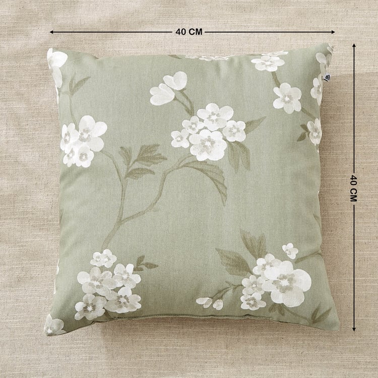 Ebony Grace Marcos Set of 2 Floral Print Filled Cushions - 40x40cm