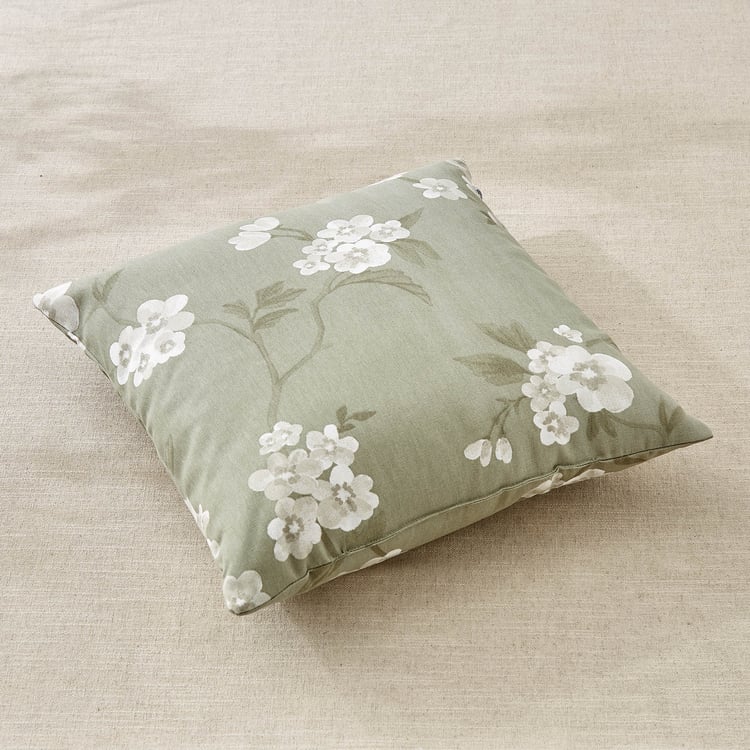 Ebony Grace Marcos Set of 2 Floral Print Filled Cushions - 40x40cm