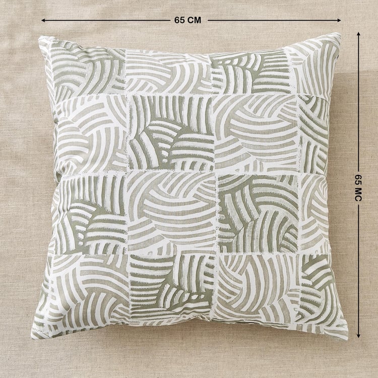Ebony Grace Pelican Set of 2 Printed Filled Cushions - 65x65cm
