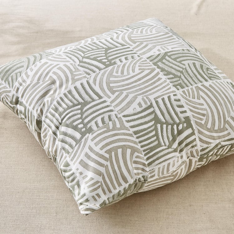 Ebony Grace Pelican Set of 2 Printed Filled Cushions - 65x65cm