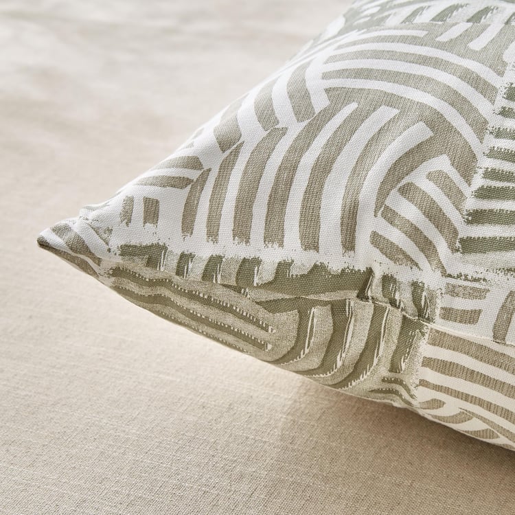 Ebony Grace Pelican Set of 2 Printed Filled Cushions - 65x65cm