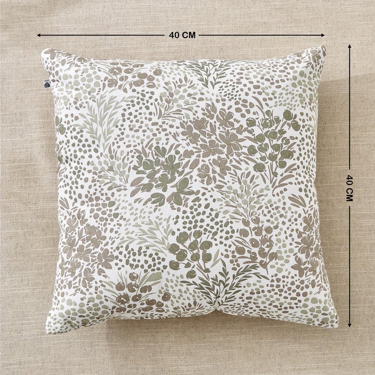 Ebony Grace Quince Set of 2 Printed Filled Cushions - 40x40cm