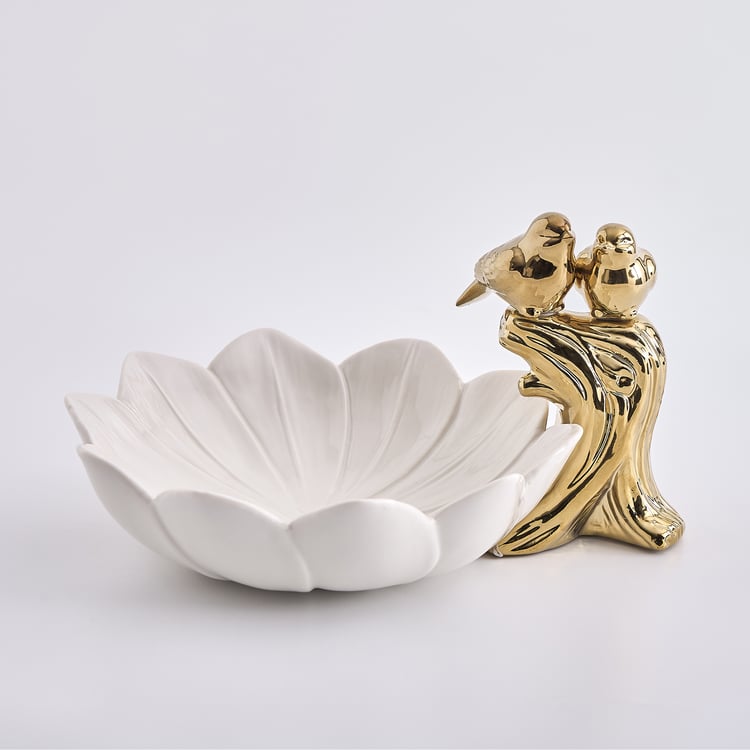 Brighton Finch Ceramic Bird Decorative Bowl