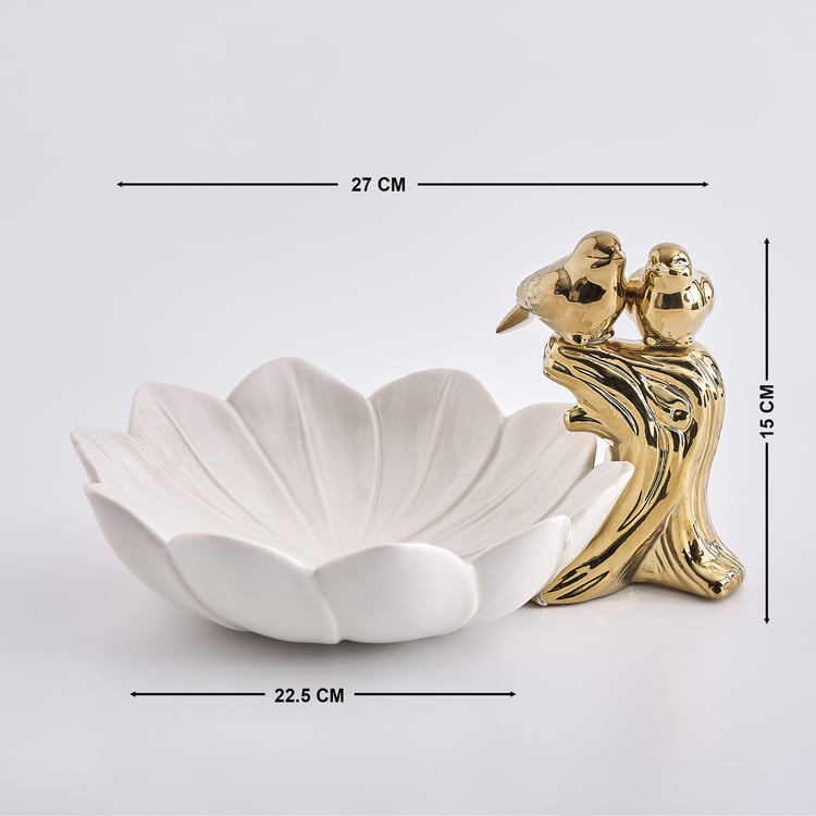 Brighton Finch Ceramic Bird Decorative Bowl