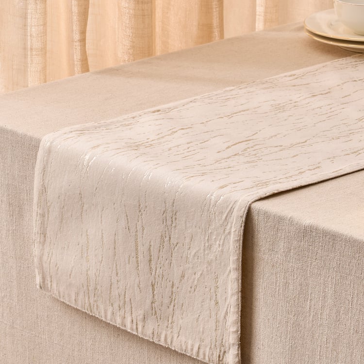 Glimmer Marison Velvet Finish Foil Print Table Runner