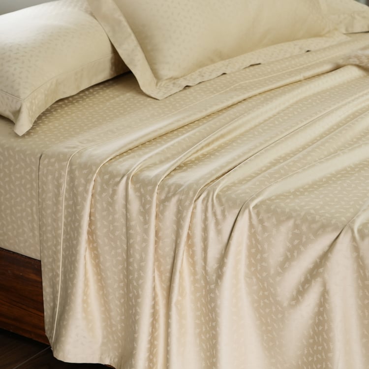 MASPAR Leaf Cotton 300TC Jacquard 3Pcs Super King Bedsheet Set